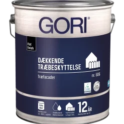 GORI 606 dækkende træbeskyttelse RAL 9010 hvid 5 L