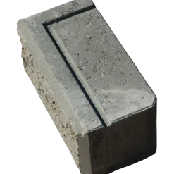 Grå lock-block hjørne - 15x30x15 cm