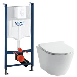 Grohe Rapid SL 1130 indbygnings cisterne og Flow FL60 hængeskål inkl. slim toiletsæde m/softclose