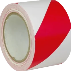 Gulvmarkeringstape 50 mm x 33 m rød/hvid