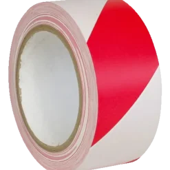 Gulvmarkeringstape 50 mm x 33 m rød/hvid