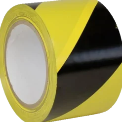 Gulvmarkeringstape 50 mm x 33 m gul/sort