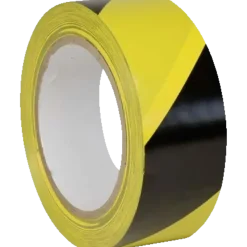Gulvmarkeringstape 50 mm x 33 m gul/sort