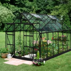 Halls Magnum 128 9,9 m² sort 3 mm glas