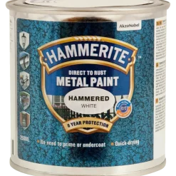 Hammerite effekt metalmaling hvid 250 ml