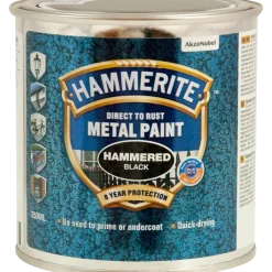 Hammerite effekt metalmaling sort 250 ml