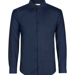 ID Seven Seas Fine Twill modern fit skjorte herre navy str. XL