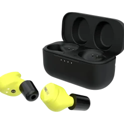 ISOTunes høreværn og headset sort/neon gul