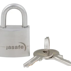 Jasafe hængelås 50 mm m/hærdet bøjle rustfri