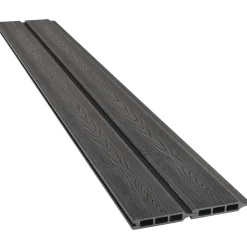 Kirkedal komposit profilbræt K1 Sort 25x150x1800 mm (fer/not)