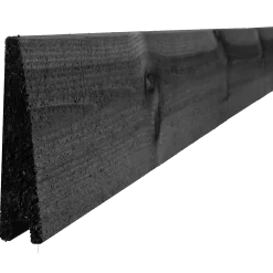 Klinkbeklædning gran 32 x 150 mm høvlet, grundmalet sort 177 cm