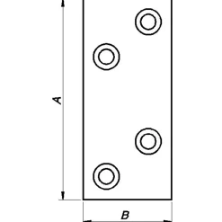 Ligejern 86x38 mm. elforzinket