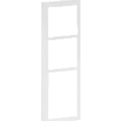 LK Fuga soft design inkl. Ramme 3 1/2 modul hvid