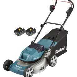 Makita DLM460PT2 2x18V LXT plæneklipper 2x5,0 Ah batteri og lader
