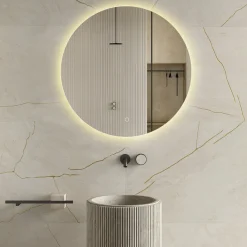 Milobad CL065 spejl m/LED Ø80 cm