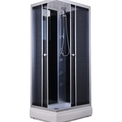 Milobad rondo brusekabine 70x90 cm med massagedyser