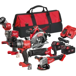 Milwaukee M18 FPP6F3-502B kombi-kit inkl. 2x5,0 Ah batteri og lader
