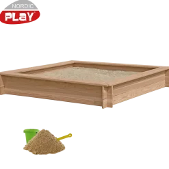 Nordic Play sandkasse trykimp. fyrretræ inkl. 240 kg sand 120x120 cm