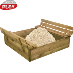 Nordic Play sandkasse trykimp. fyrretræ inkl. 240 kg sand 120x120 cm