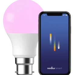 Nordlux smart pære colour LED B22 A60 8W RGB 3 pak