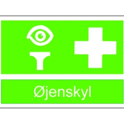 Ox-On oplysningsskilt øjenskyl plast A4