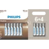 Philips Alkaline LR03/AAA batteri 6+4 stk.