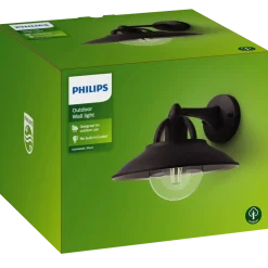 Philips Cormorant udendørs væglampe sort