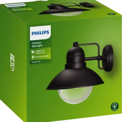 Philips Hoverfly udendørs væglampe sort