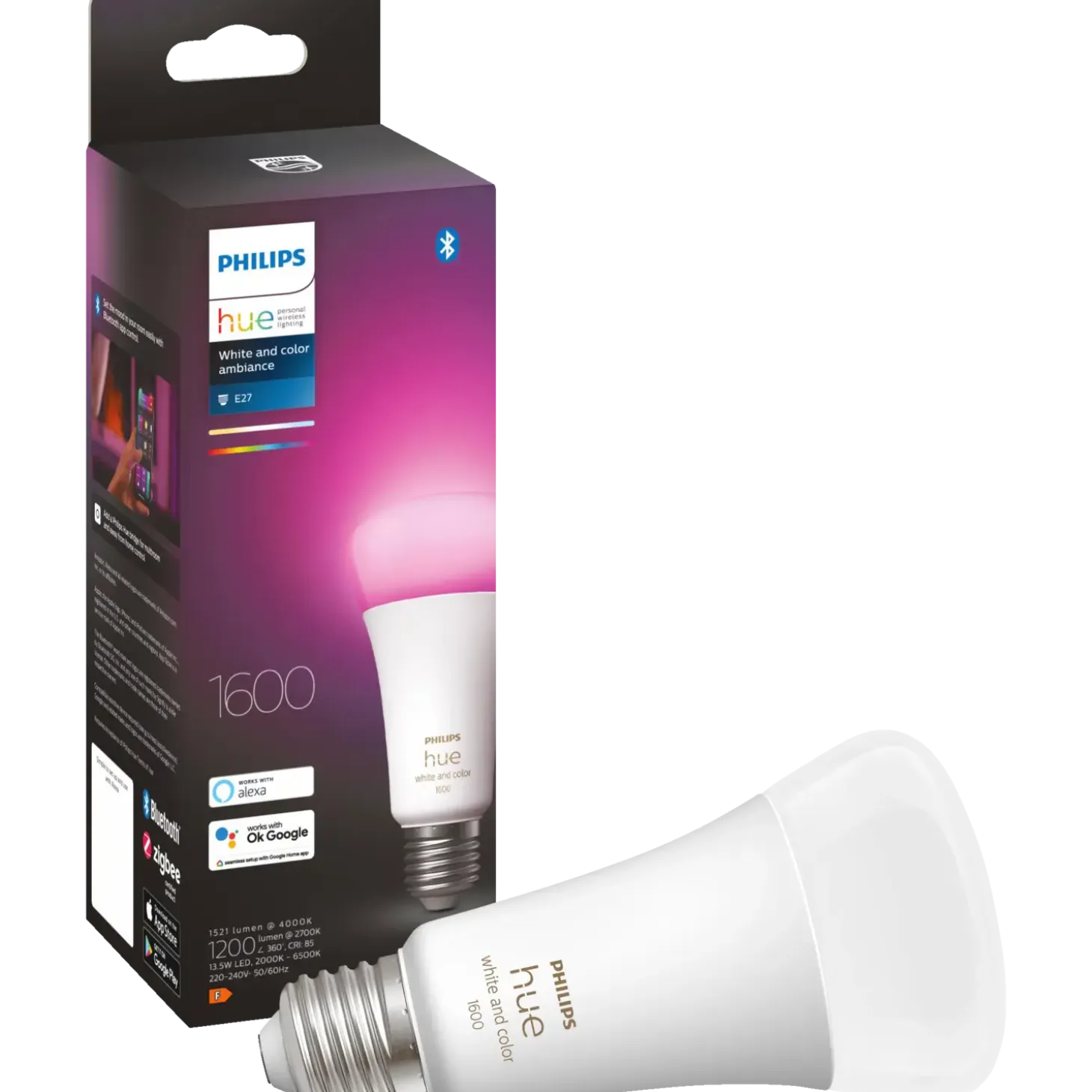 Philips Hue LED pære E27 13,5 W hvid/farve ambiente