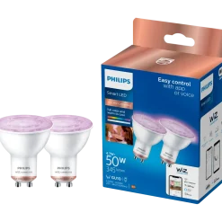 Philips Smart LED PAR16 farve spotpære 4,7W GU10 2-pak