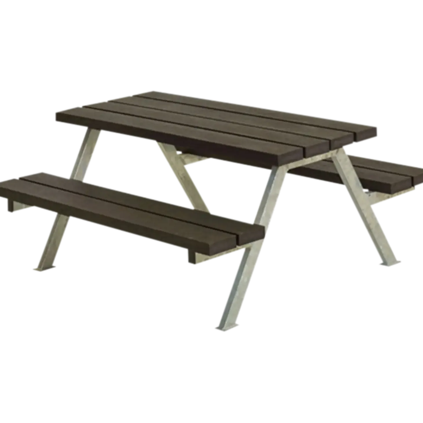 PLUS Alpha Junior Bord/Bænkesæt 118 cm RePlast Sort