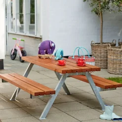 Plus Alpha Junior Bord/Bænkesæt 118 cm sort