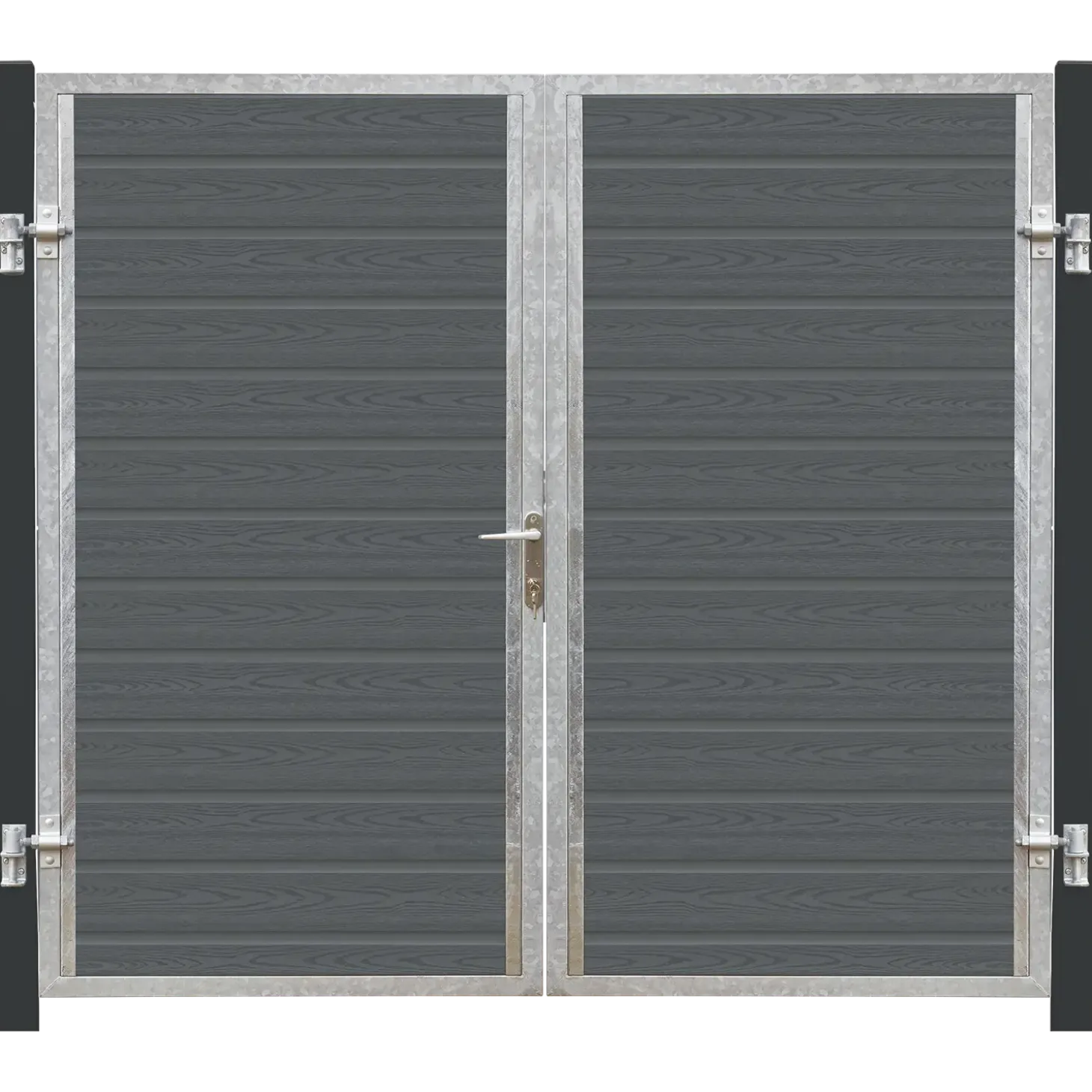 Plus Artura dobbeltlåge m/stålstolpe venstrehængt 197x135 cm gråsort