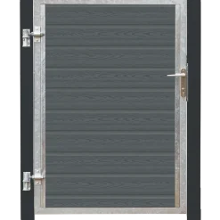 Plus Artura enkeltlåge m/stålstolpe venstrehængt 99x95 cm gråsort