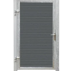 PLUS Artura komposit emkeltlåge 115×175 cm venstrehængt m/stolper til nedstøbning