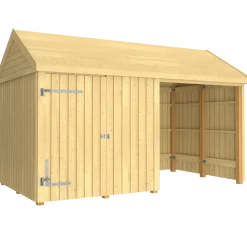 Plus Classic Multi Havehus 10 m²  2 moduler m/enkeltdør og lukket/åben front