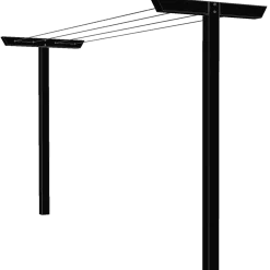 Plus classic tørrestativ 90x185x400 cm sort