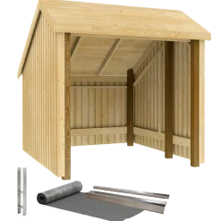 Plus cykelskur 5,7 m² 1 modul med åben front