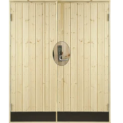 Plus dobbeltudhusdør panel inkl. karm/montagesæt HU 127,8x187,8 cm