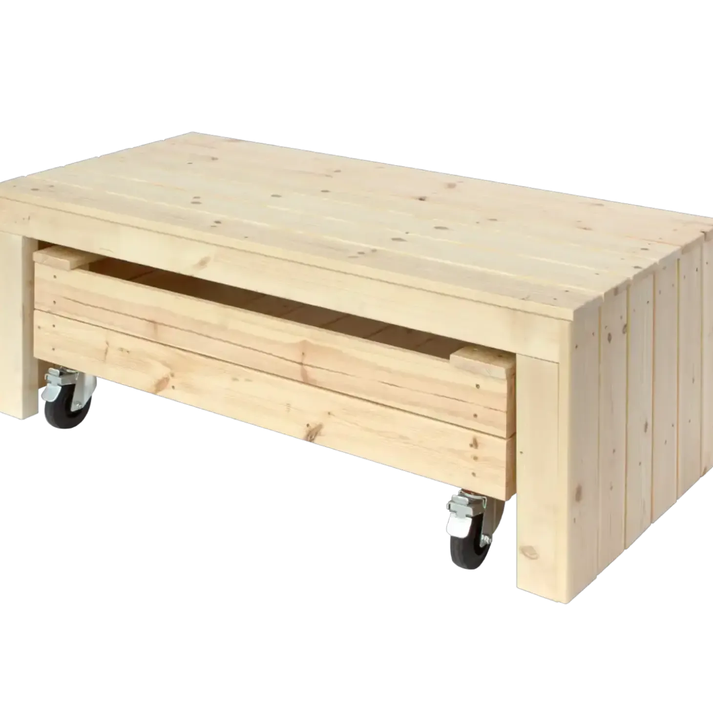 PLUS Fun sandkasse m/hjul og bænk 120 cm