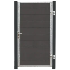 Plus Futura enkeltlåge m/stålstolpe højrehængt 99x91 cm gråsort