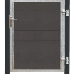 Plus Futura enkeltlåge m/stålstolpe højrehængt 99x91 cm gråsort