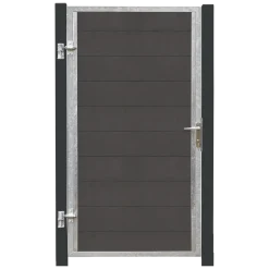 Plus Futura enkeltlåge m/stålstolpe venstrehængt 99x91 cm gråsort