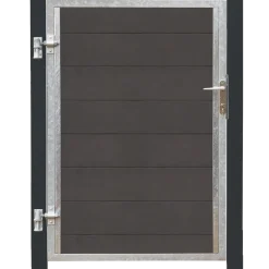 Plus Futura enkeltlåge m/stålstolpe venstrehængt 99x91 cm gråsort