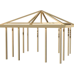 Plus Pavillon Grundsæt uden tagdug trykimprægneret