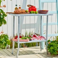 Plus Plantebord 17944-1 varmgalvaniseret stål 45X80X75 cm