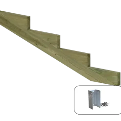 Plus 19º Trappevange 4 trin m/beslag  Trindybde 39 cm
