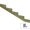 Plus 19º Trappevange 5 trin m/beslag  Trindybde 39 cm