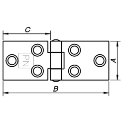 PN bladhængsel bach flap 26x70 mm elforz