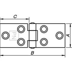 PN bladhængsel bach flap 38x88 mm elforz